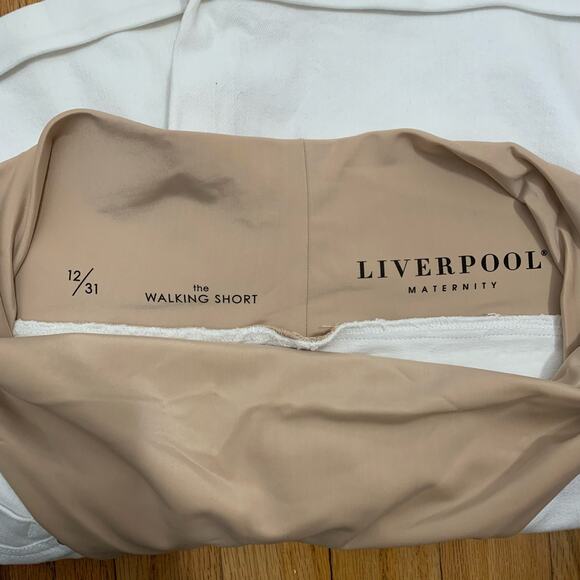 Women's White Maternity Shorts - Picture 6 of 9